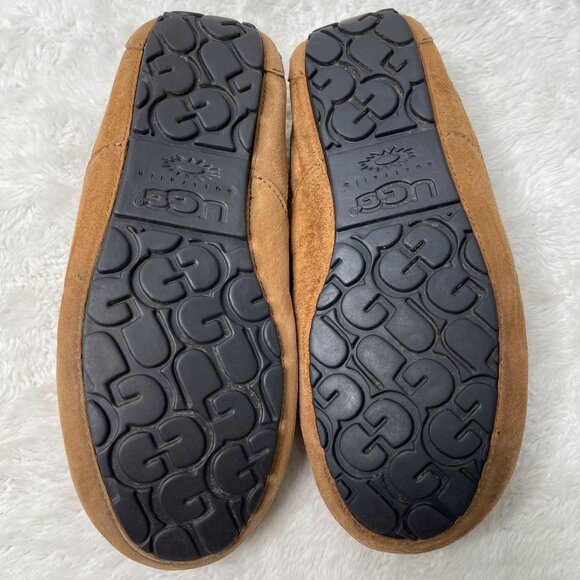 UGG #5775 Men\'s Tan Ascot Suede Sheepskin Slippers Slip On Shoes Size 8 US main image 11